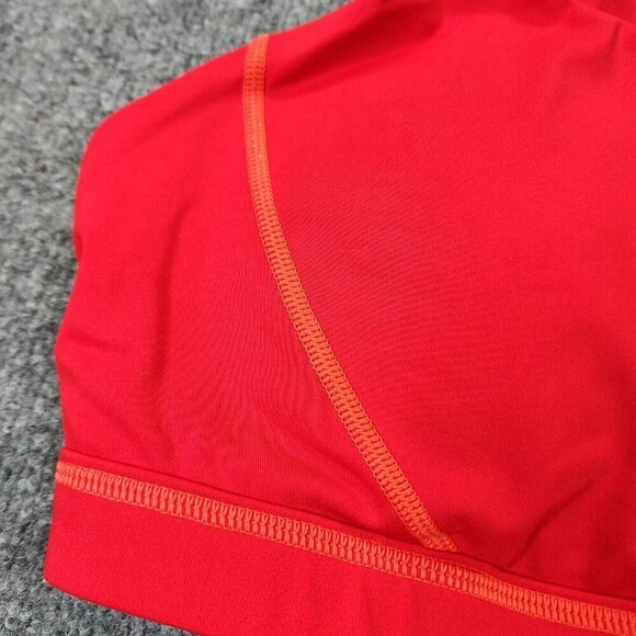 Aerie Coral Red Racaerback Sports Bra Removeable Cups Womens XL - Picture 2 of 9